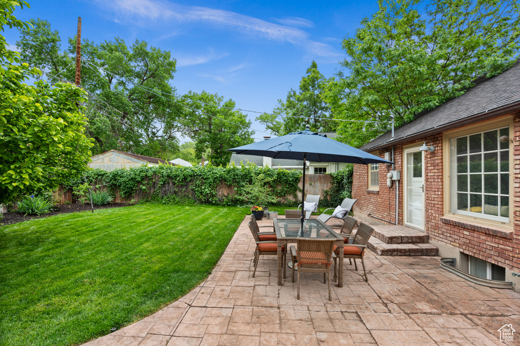 View of patio / terrace featuring outdoor dining space