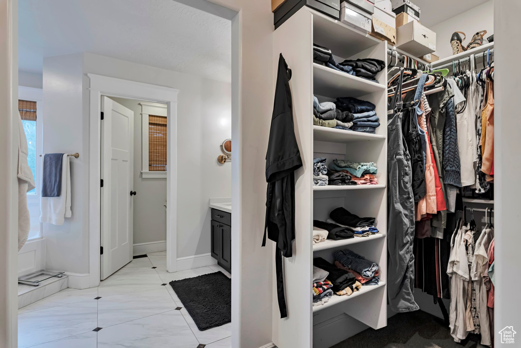 View of spacious closet
