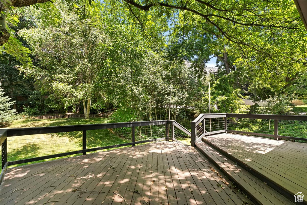 View of wooden terrace