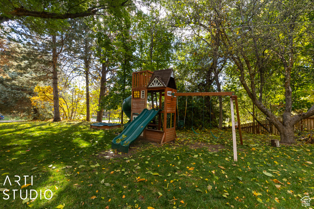View of jungle gym