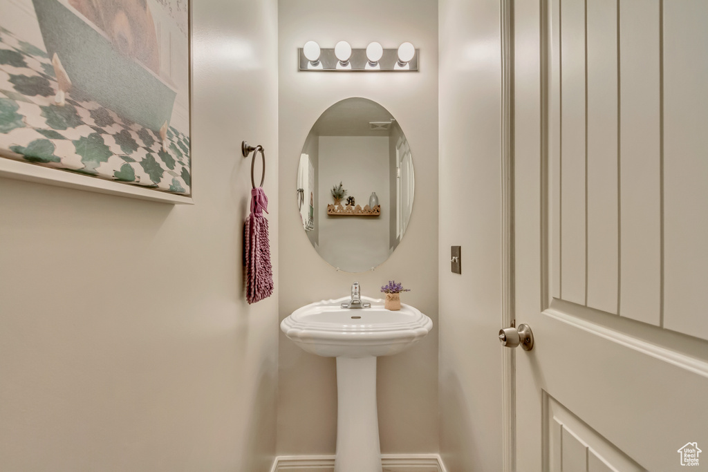 Bathroom with baseboards
