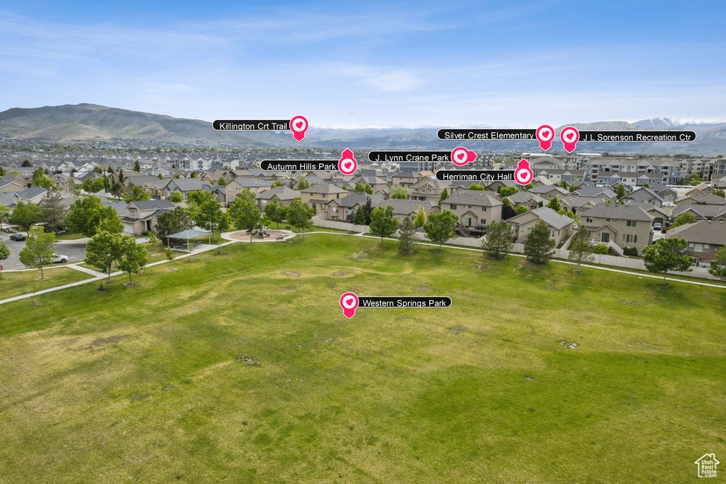Aerial overview of property\'s location
