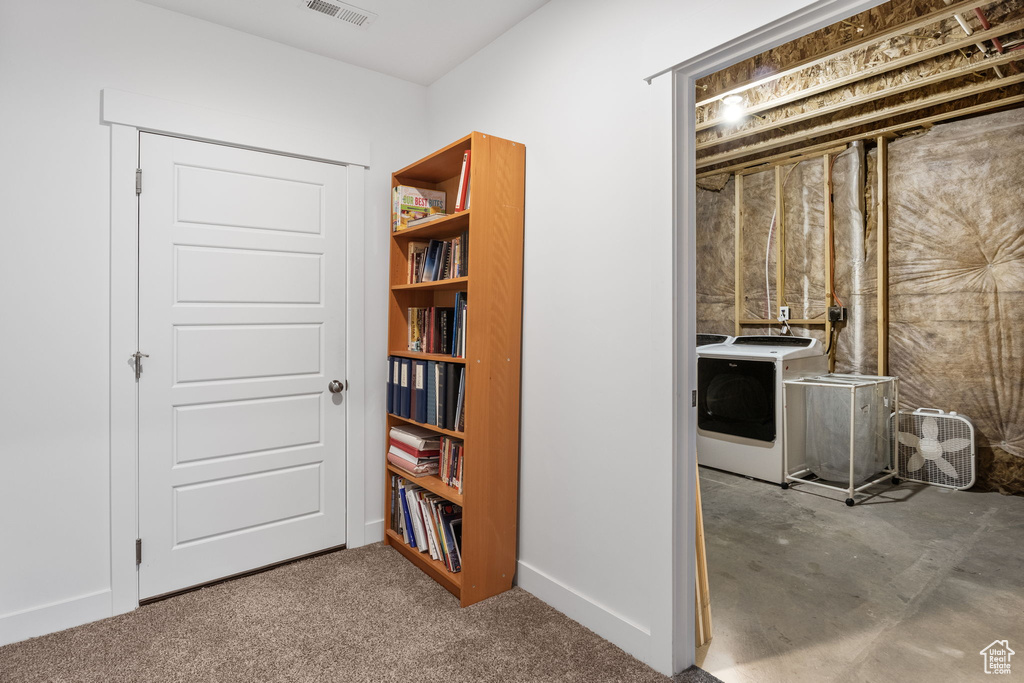 Interior space featuring washer / clothes dryer