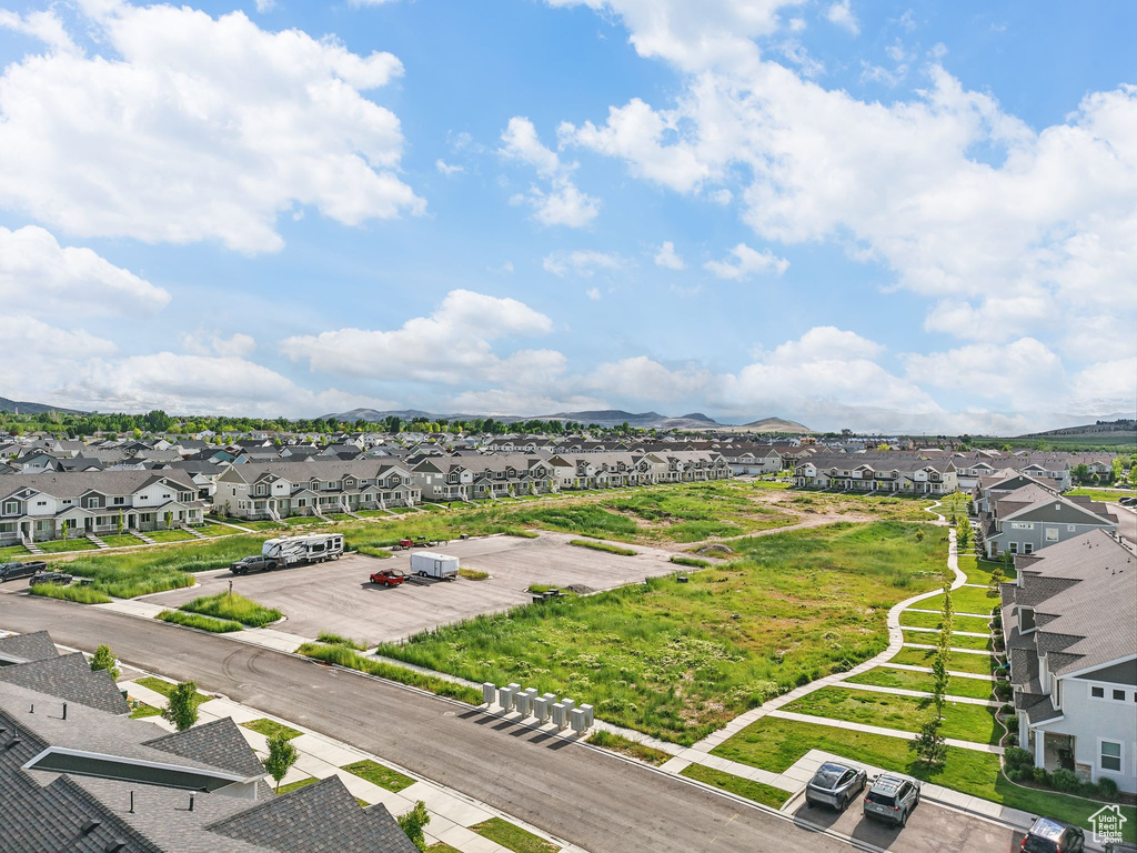 Aerial view of residential area