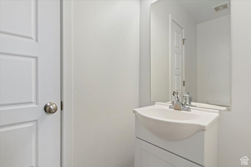 Bathroom featuring vanity