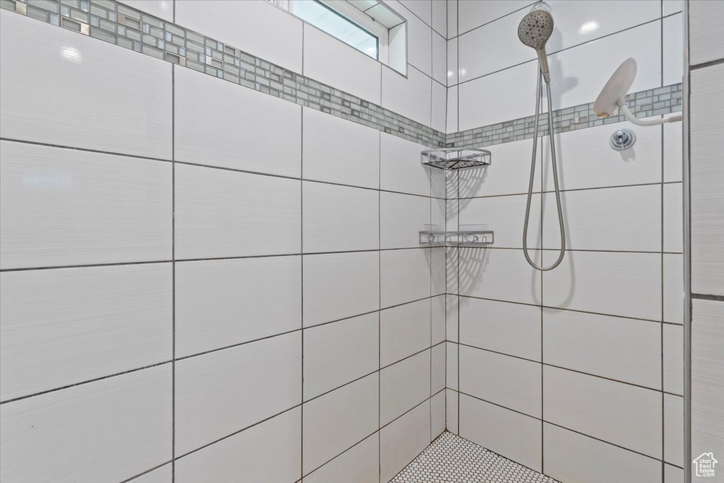 Full bathroom with a tile shower