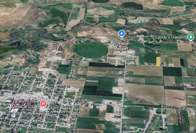 Aerial view of property's location