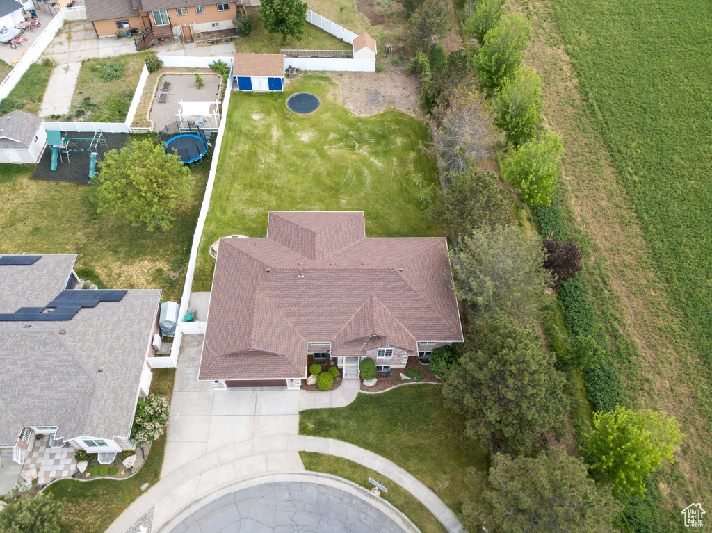 View from above of property