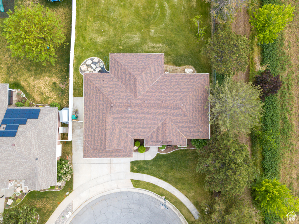 View from above of property