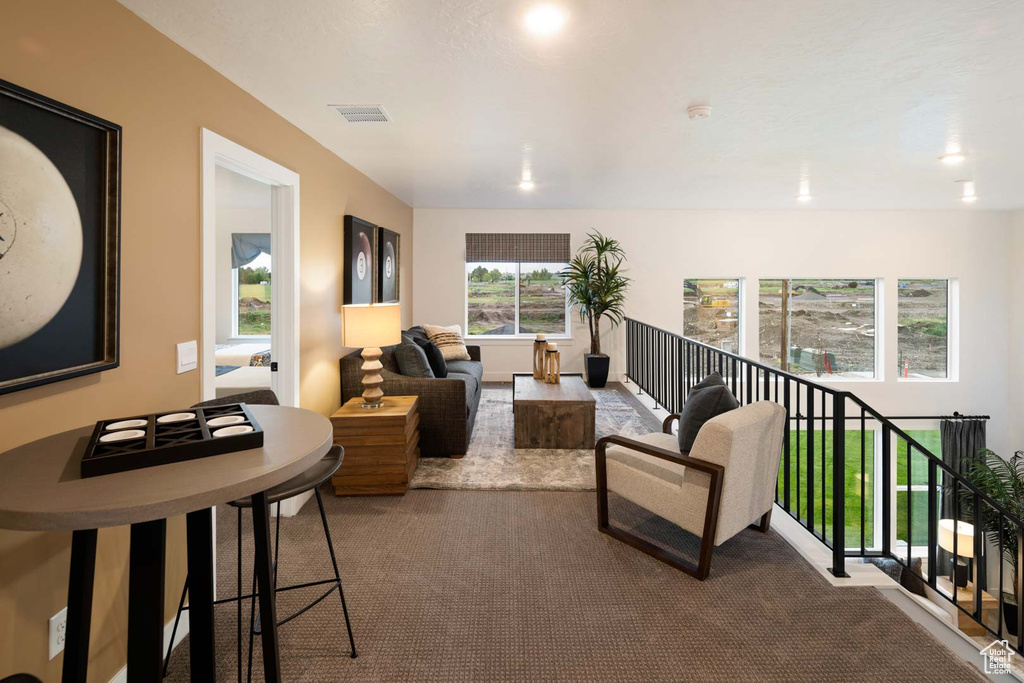 View of carpeted living room