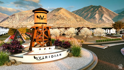 View of community featuring a mountain view