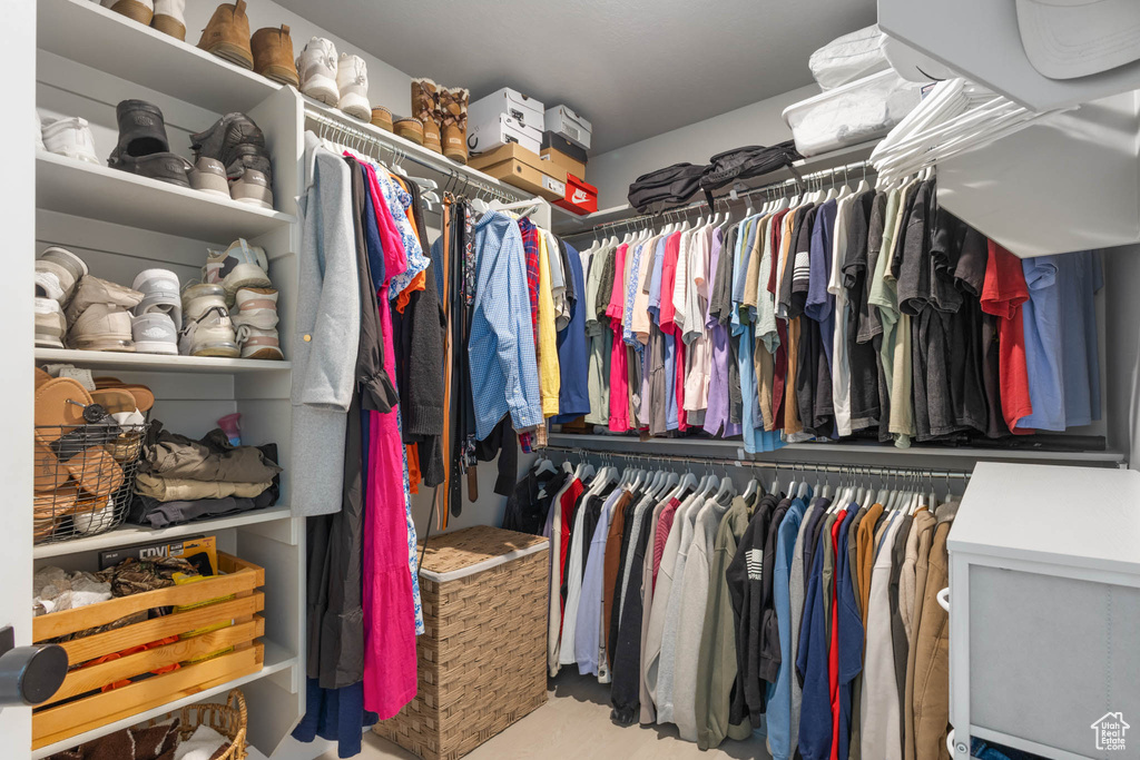 View of spacious closet