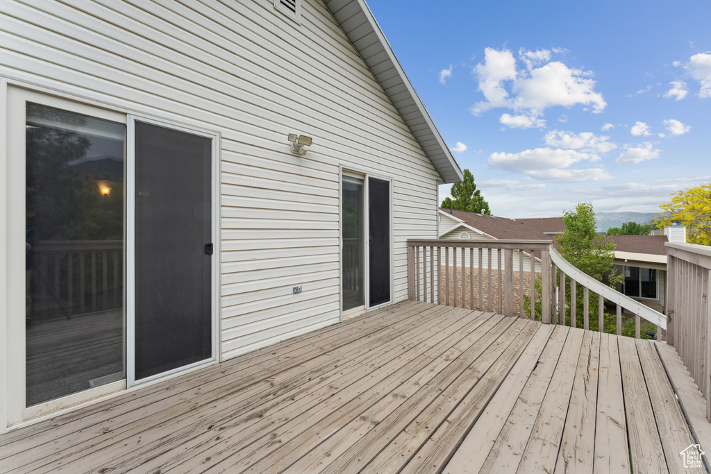 View of wooden deck