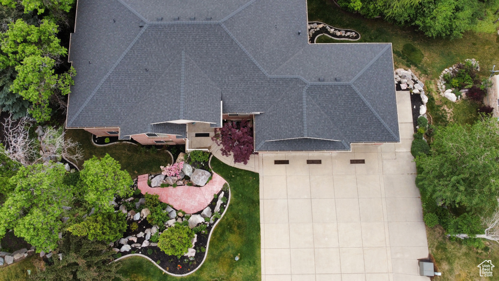 View from above of property