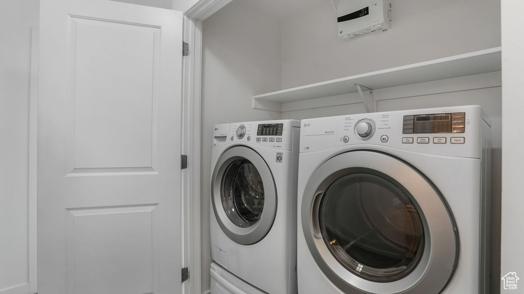 Laundry room with separate washer and dryer