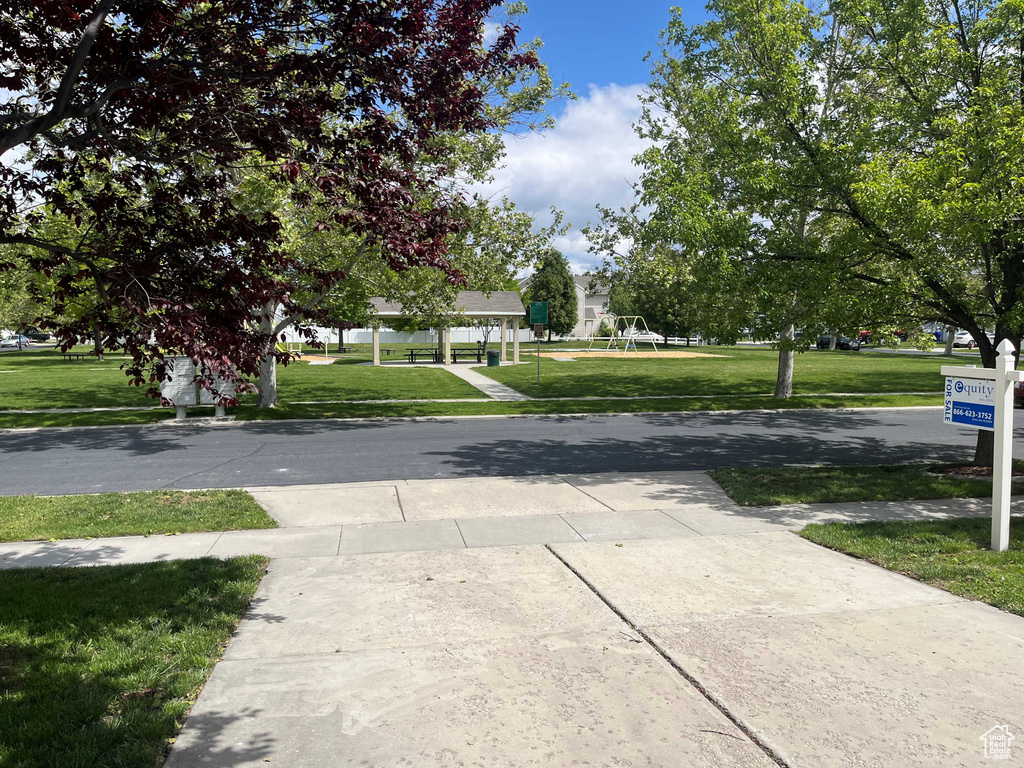 View of street with sidewalks
