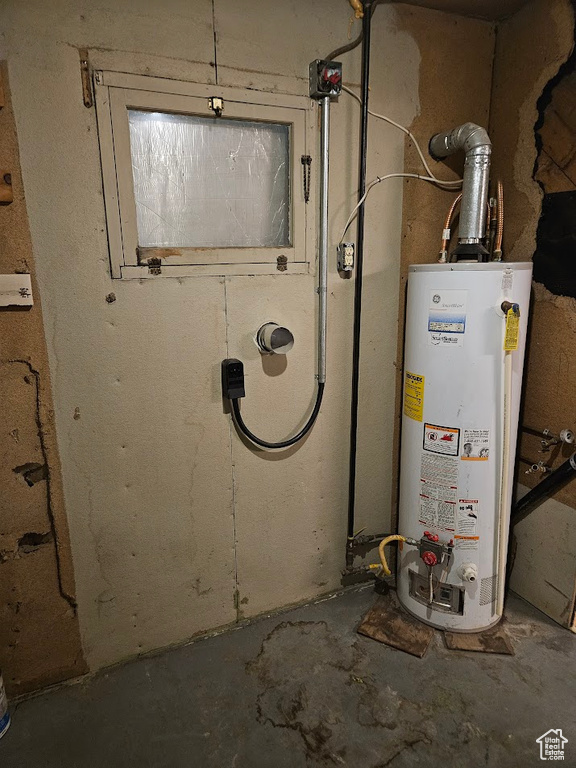 Utilities featuring gas water heater
