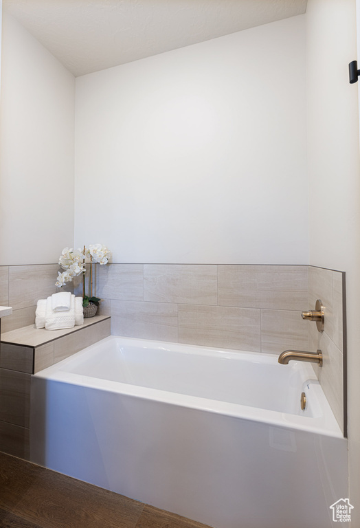 Bathroom featuring a garden tub