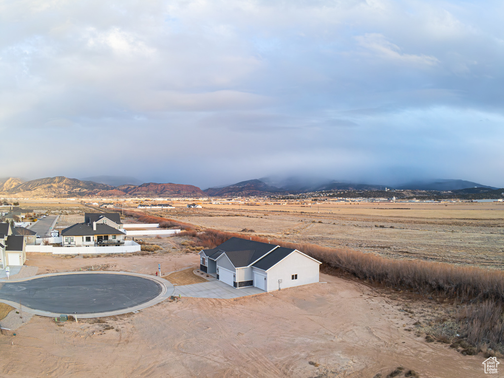 View of rural area with a mountain backdrop