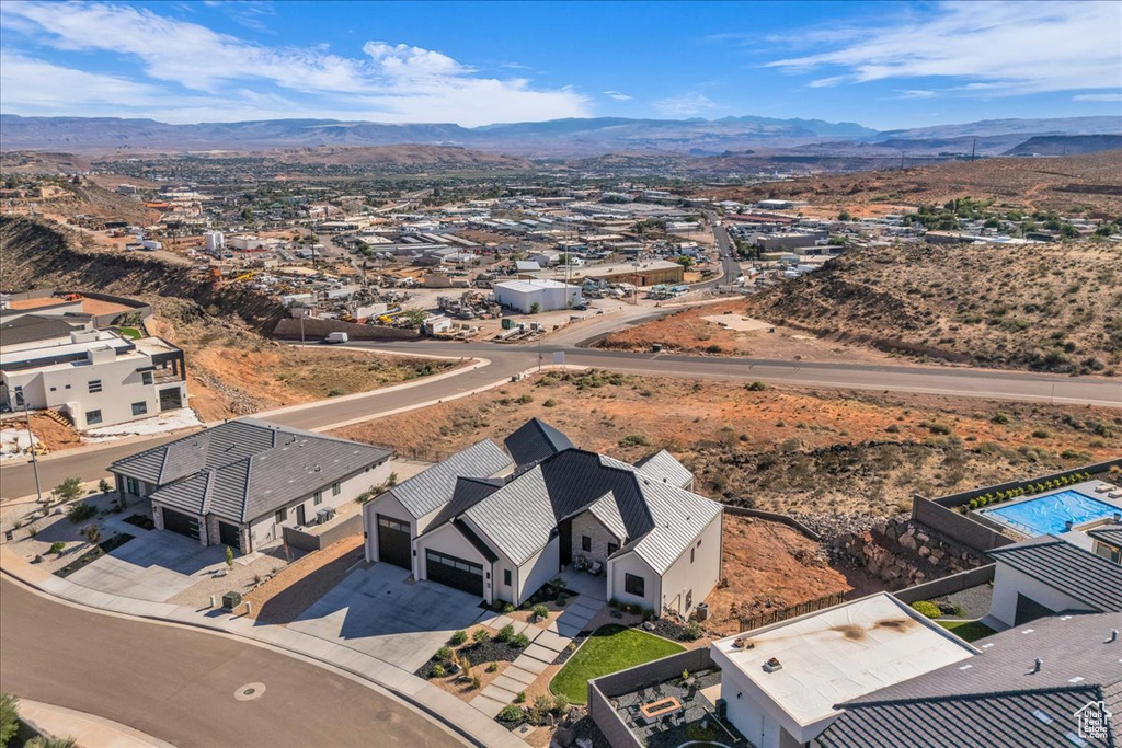 Bird\'s eye view of mountains