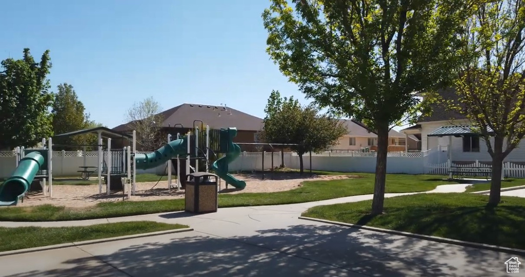 View of community jungle gym