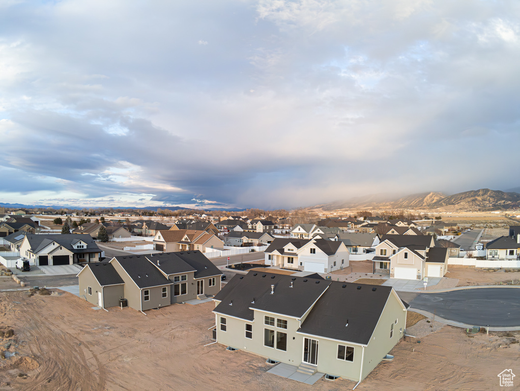 Aerial view of residential area
