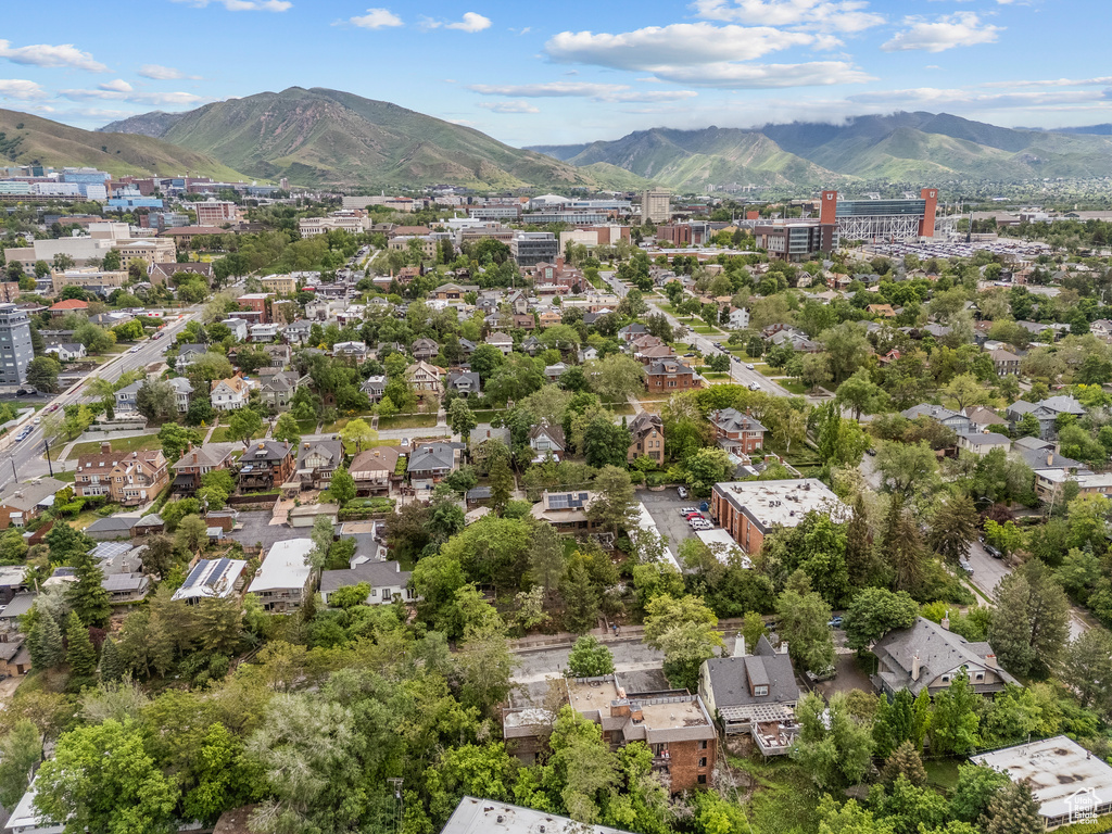 Bird\'s eye view of mountains
