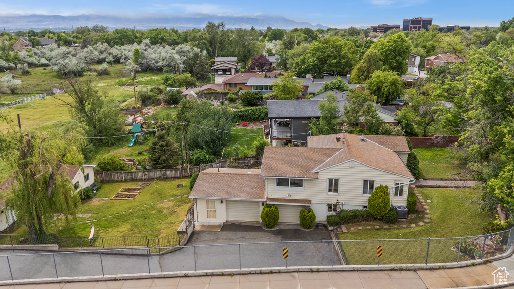View from above of property