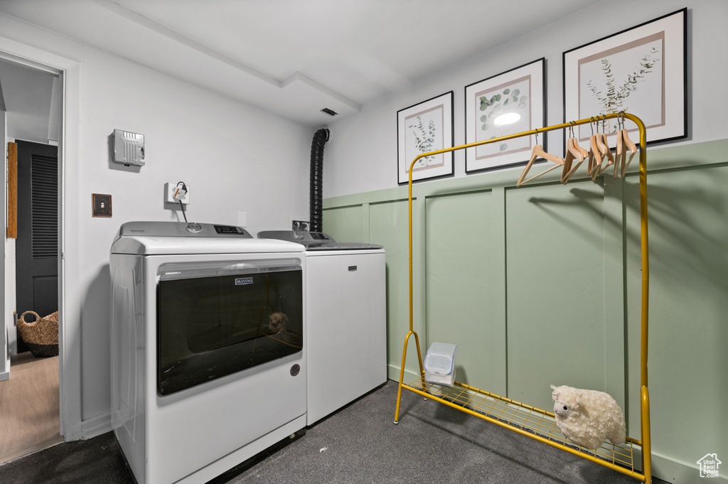 Laundry area with washer and dryer