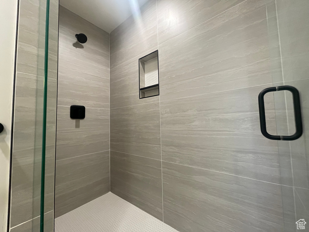 Bathroom featuring a stall shower