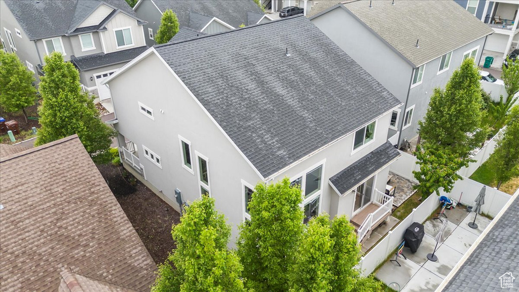 Aerial view of residential area
