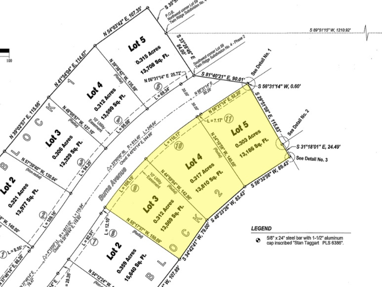 Map of parcels