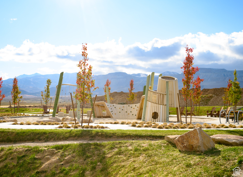 View of mountain background