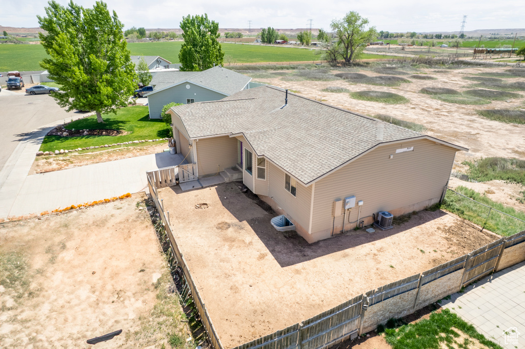 View from above of property