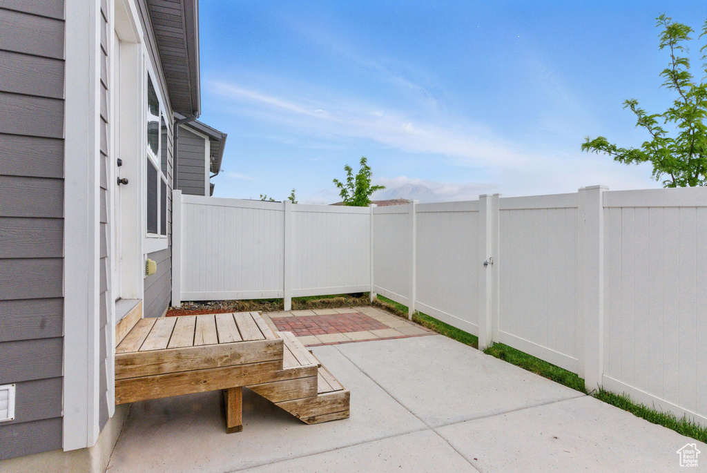 View of patio / terrace with a fenced backyard