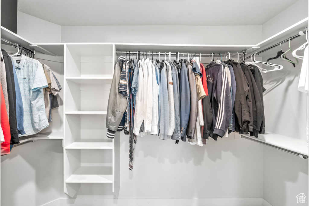 View of spacious closet