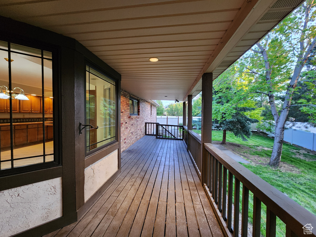 View of deck