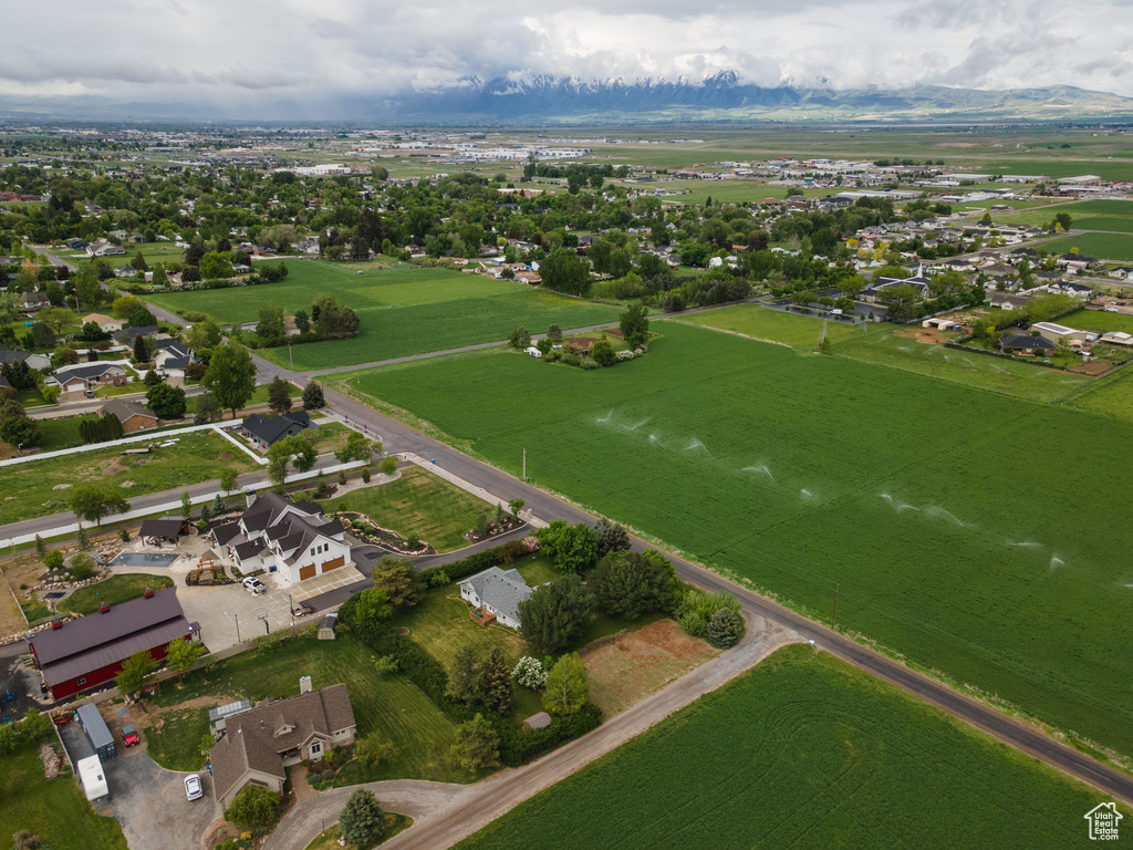 Aerial view of residential area