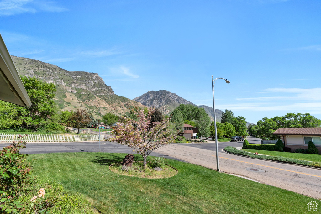 View of mountain background