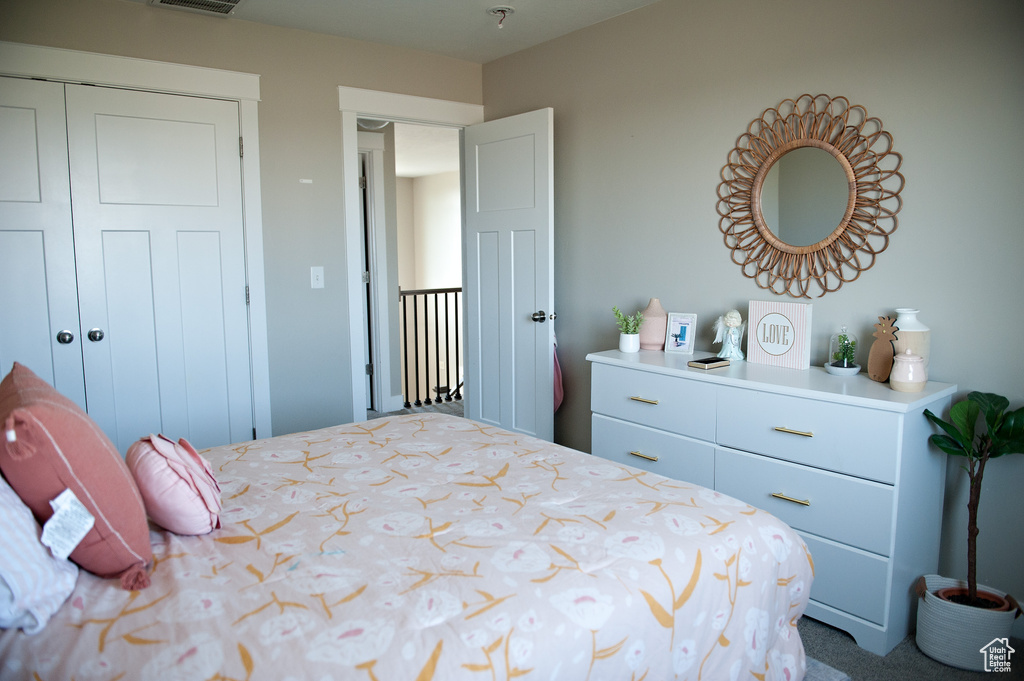 Bedroom featuring a closet