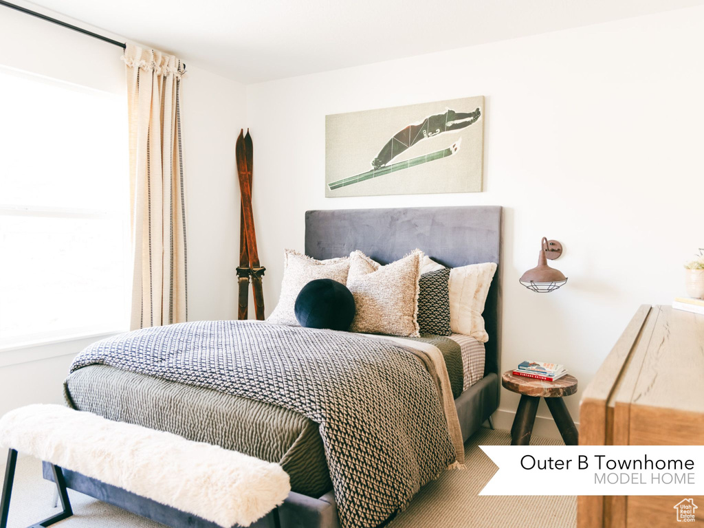 View of carpeted bedroom