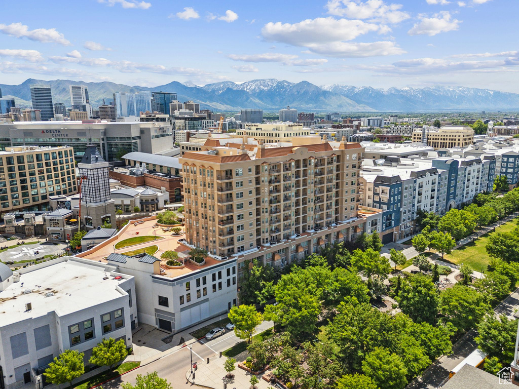 View of city featuring a mountain backdrop
