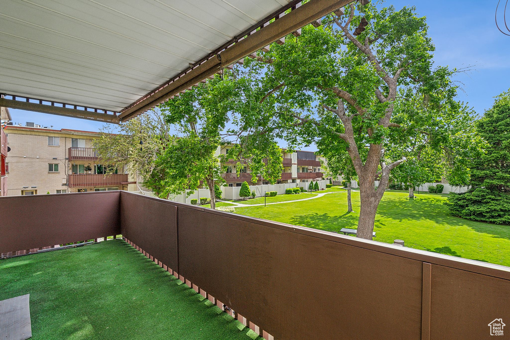 Balcony with a residential view