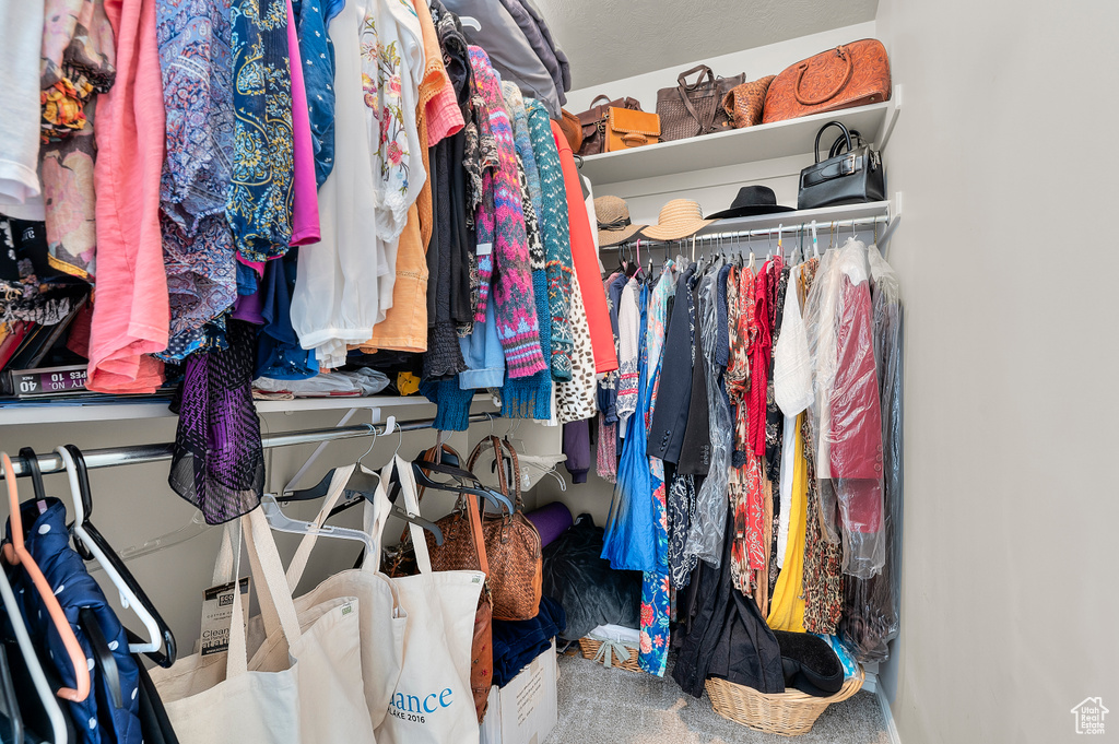 View of walk in closet