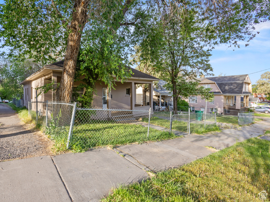 View of front of home with a gate