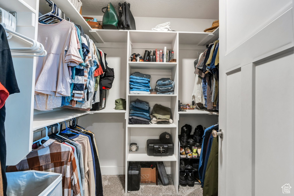 View of walk in closet