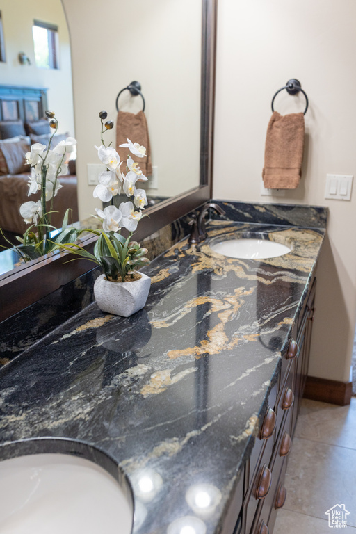 Bathroom view of vanity