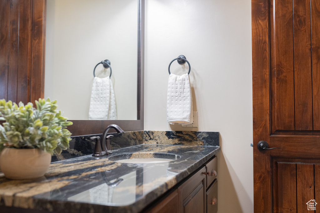 Bathroom featuring vanity