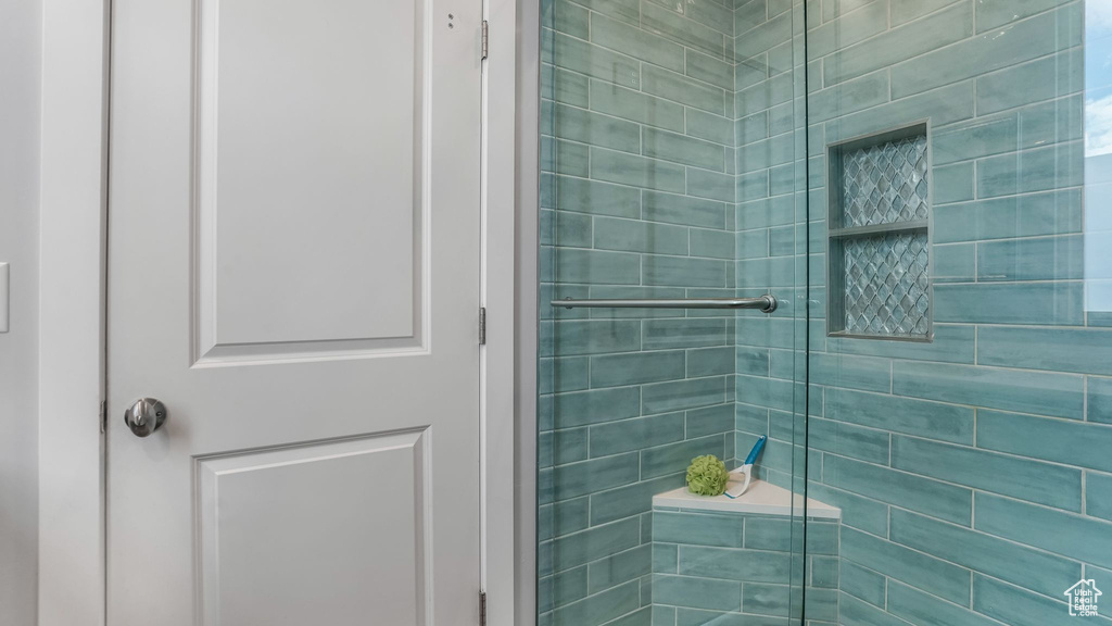 Bathroom featuring a stall shower