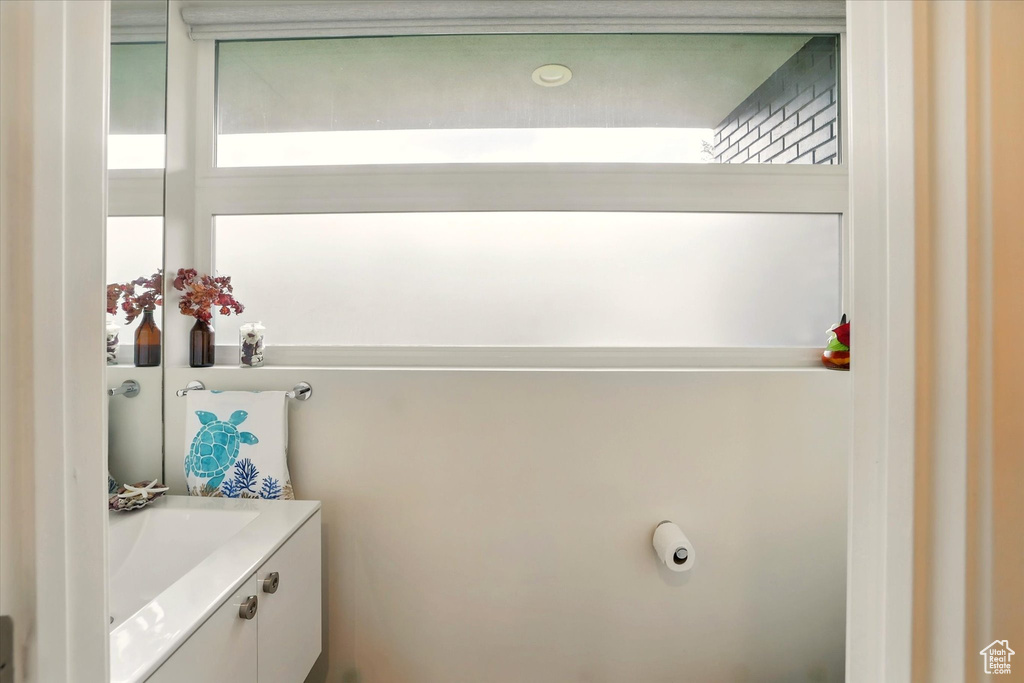 Bathroom featuring vanity